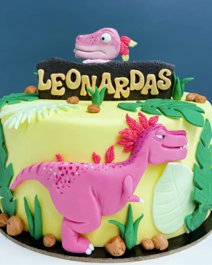 VAIKIŠKAS tortas su dinozaurais