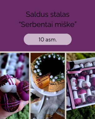 Saldaus stalo rinkinys SERBENTAI MIŠKE, (10 asm)