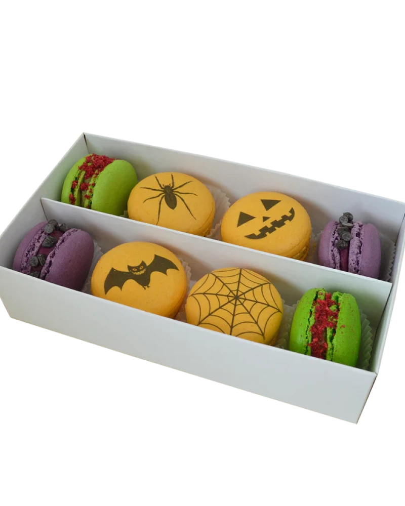 Šventinė Helovyno macarons dėžutė, 8 vnt